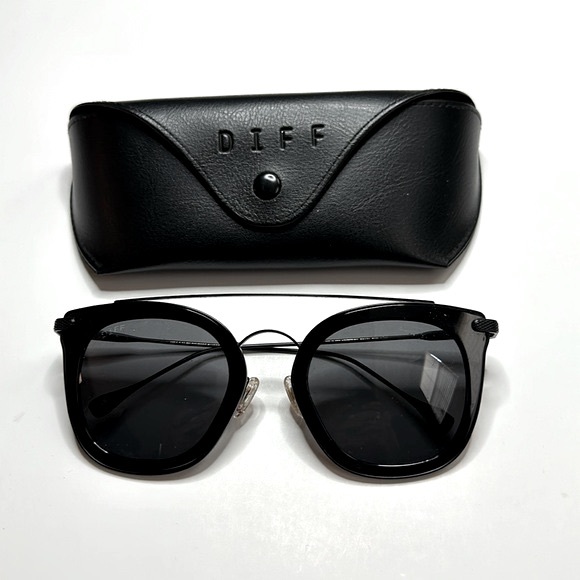 DIFF Sunglasses | Zoey Polarized Sunglasses BK-GR14P - Picture 1 of 6